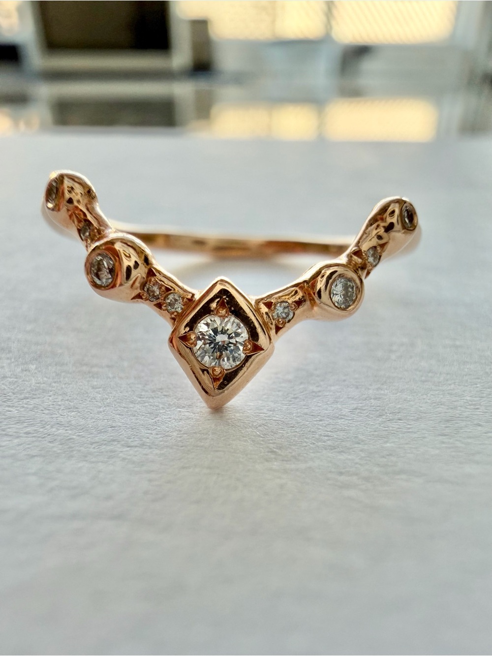 Sirciam Ethereal Stacking Band Rose Gold Size 6.5